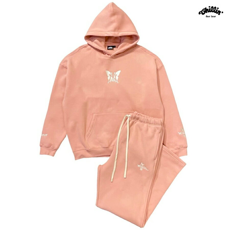 ̵CHILLIN NY BUTTERFLY SWEAT SETUPPINK(LXL)(   礭 åȥå 岼å ...