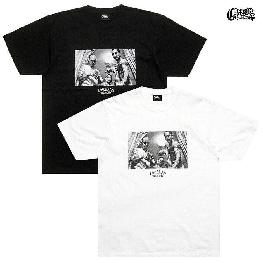 【送料無料】CALIFAS SMILEY Tシャツ【WHITE/BLACK】(M・L・XL・2XL)(カリファス 通販 メンズ 大きいサイズ Tシャツ 半袖 ショートスリーブ 映画 ムービー TRAINING DAY トレーニングデイ オーバーサイズ ビッグサイズ ヒップホップ HIP HOP 西海岸)