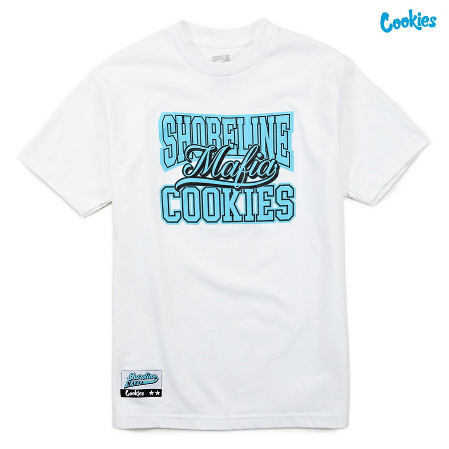【送料無料】COOKIES × SHORELINE MAFIA DROPOUT Tシャツ【WHITE】(M L XL 2XL)(クッキーズ ショアライン マフィア アパレル 服 通販 メンズ 大きいサイズ Tシャツ ショートスリーブ HIPHOP ヒップホップ アパレル 服)