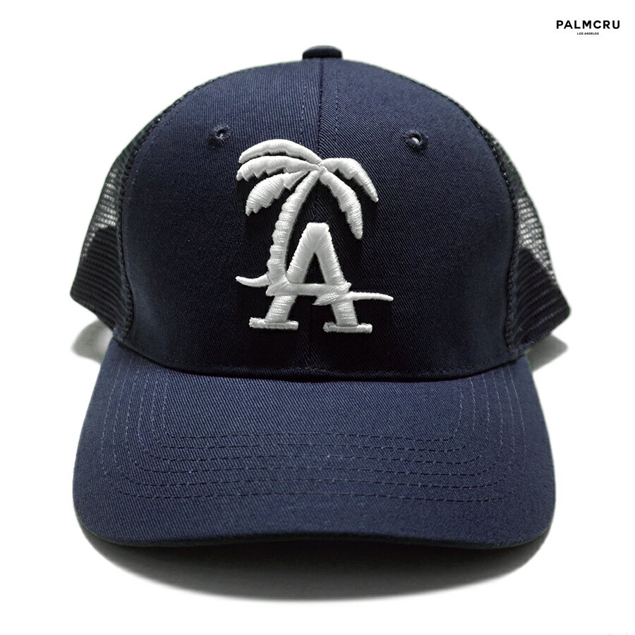 PALM CRU LA TRUCKER CAP(通販 帽子 キャップ スナップバックキャップ メッシュキャップ パームツリー ロサンゼルス LOS ANGELES カリフォルニア CALIFORNIA ロゴ)