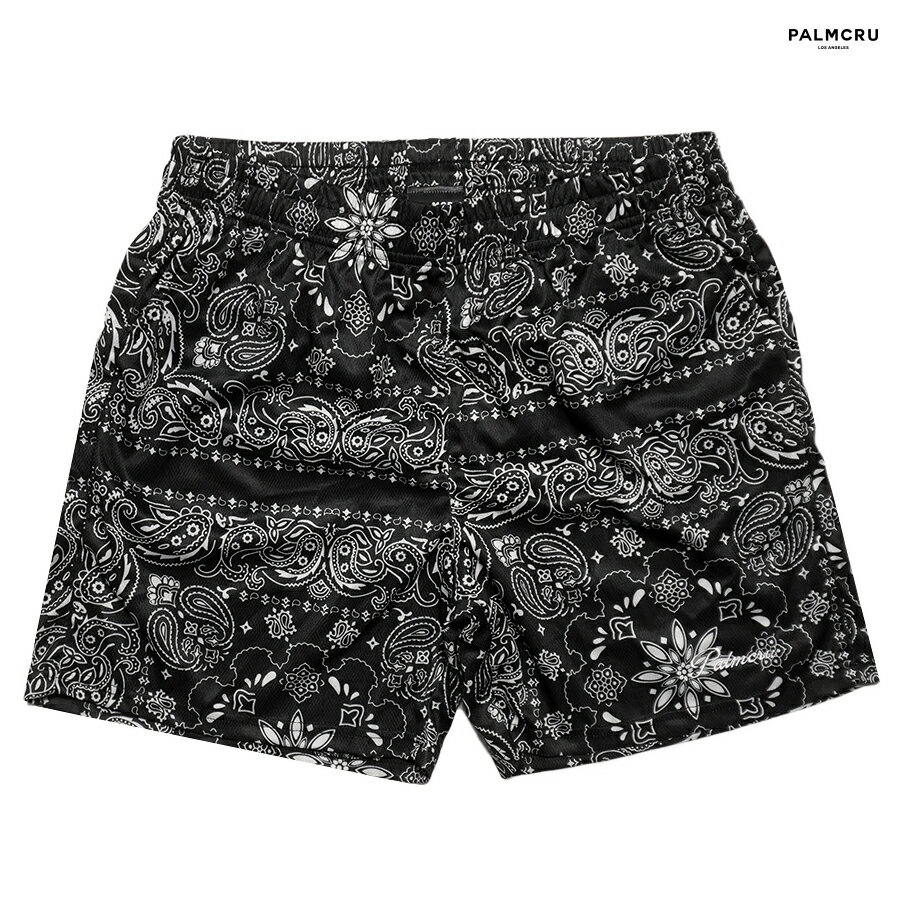 PALM CRU PAISLEY SHORTS(M・L・XL・2XL)(通販 メンズ ショーツ ショートパンツ ハーフパンツ ペイズリー バンダナ 柄)