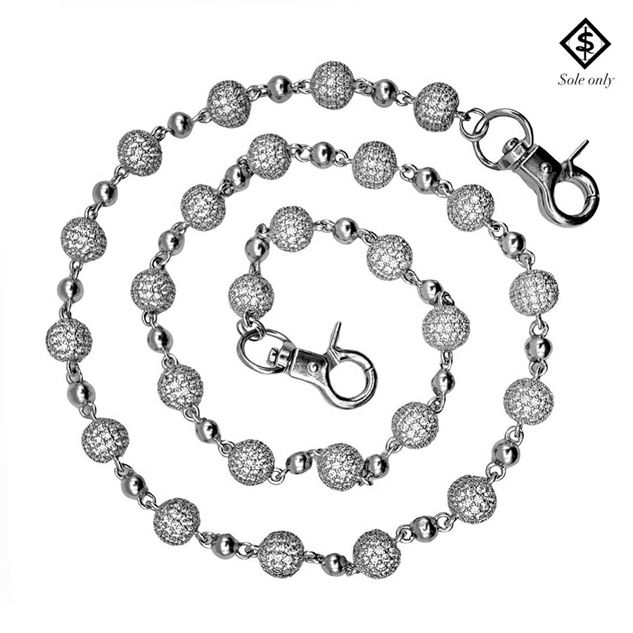樂天商城 - 【送料無料】$OLE ONLY SPHERE WALLET CHAIN -24inch-【SILVER】(ソールオンリー 通販 ウォレットチェーン アクセサリー ジュエリー HIPHOP ヒップホップ SOLE ONLY)