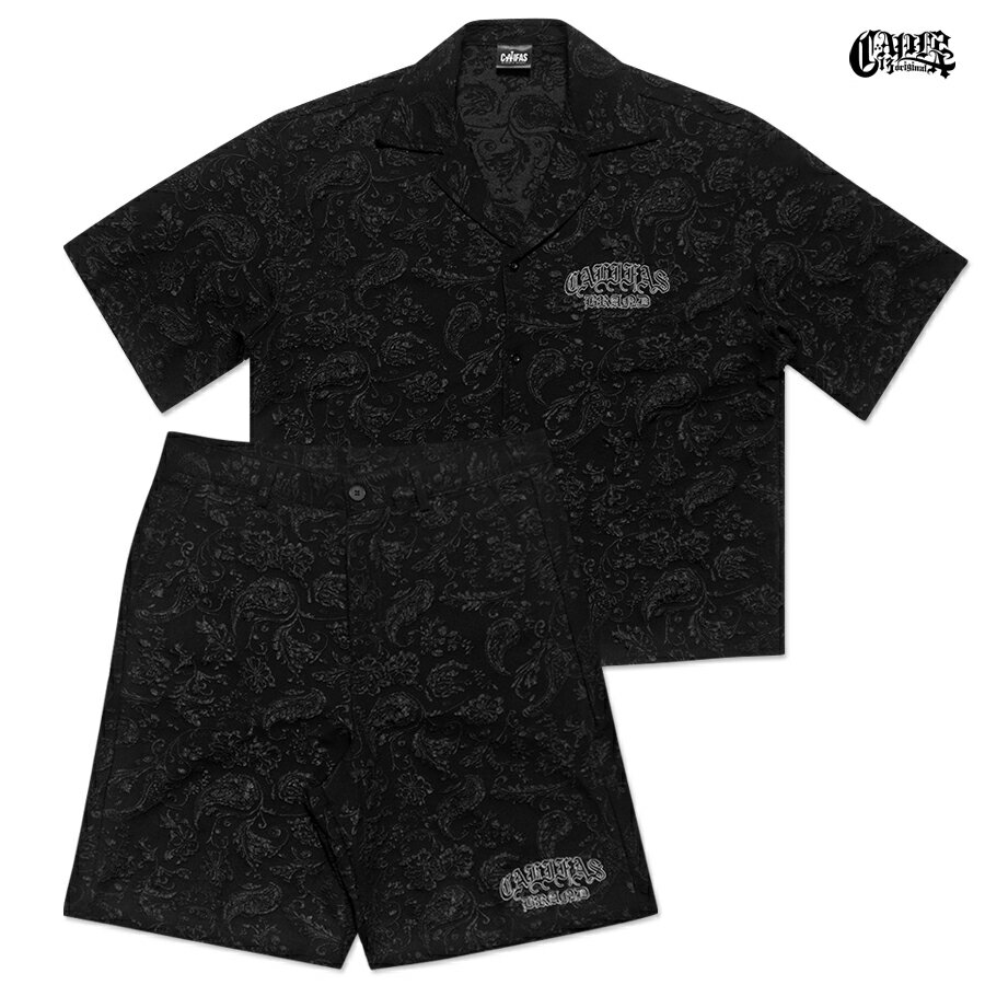 CALIFAS PAISLEY SHIRT AND SHORT SET UP(L・XL)(服 通販 メンズ 大きいサイズ セットアップ 上下セット 半袖 オープンシャツ ショーツ ハーフパンツ ショートパンツ ペイズリー バンダナ 柄)