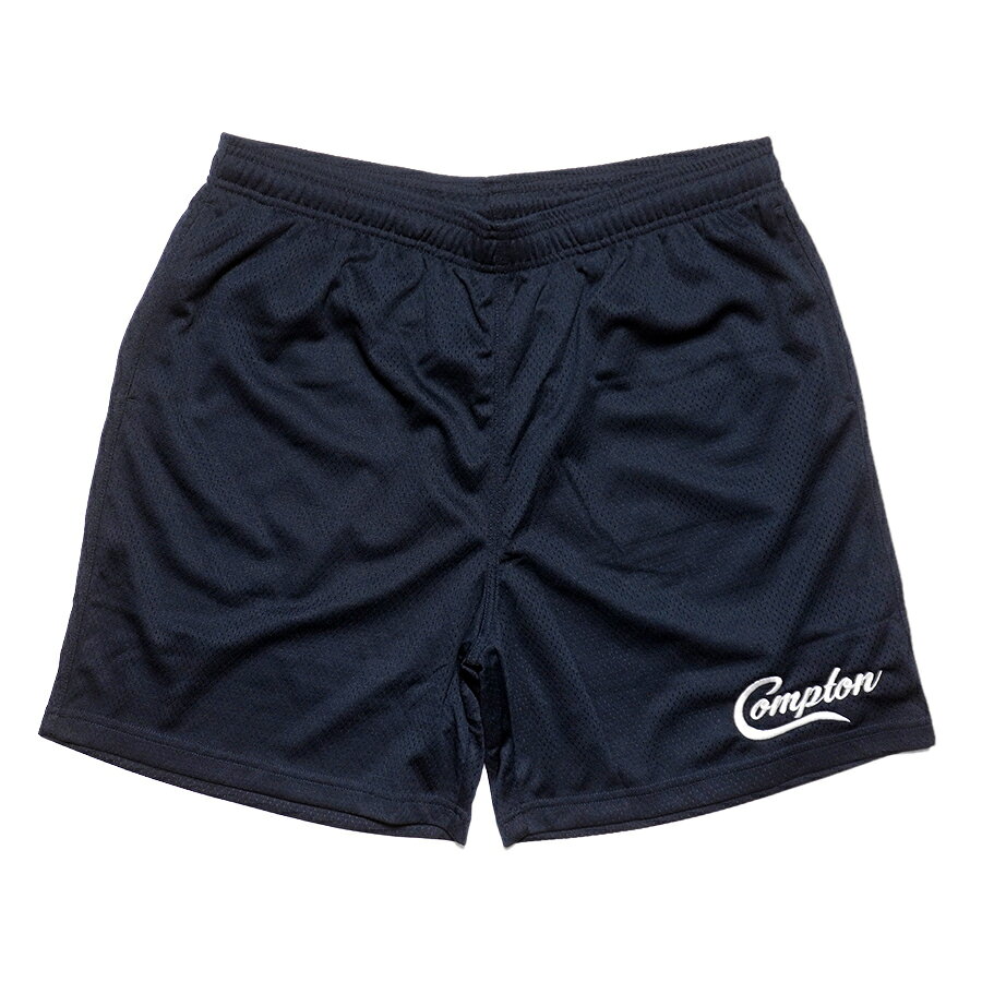 COMPTON MESH SHORTS(M・L・XL)(通販 メンズ 服 大きいサイズ ショーツ ハーフパンツ メッシュショーツ シンプル LOS ANGELES LA CALIFORNIA コンプトン ロサンゼルス カリフォルニア ウエストコースト)