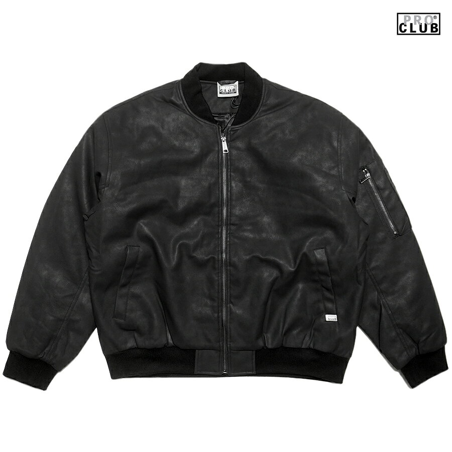PRO CLUB HEAVYWIDE VEGAN LEATHER BOMBER…
