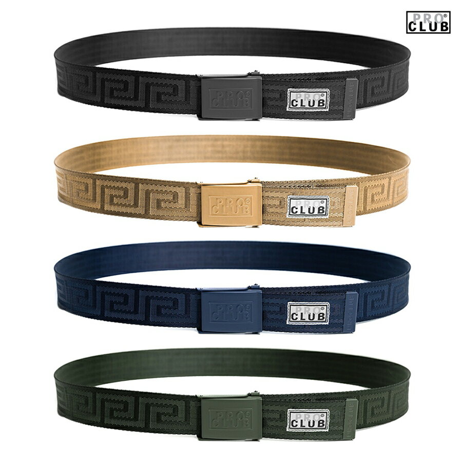 PRO CLUB PC LINK BELT【BLACK/KHAKI/NAVY/OLIVE】(プロクラブ 通販 ベルト ガチャベル バックル ロゴ ヒップホップ ...