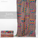 InDream カンタ 刺繍 ストール 一点もの 50×200cm スカーフ 2デザイン シルク インド 刺し子 インテリア 誕生日 プレゼント 敬老の日 ギフト 50代 60代 70代 80代 おしゃれ ハンドメイド 春 夏 秋