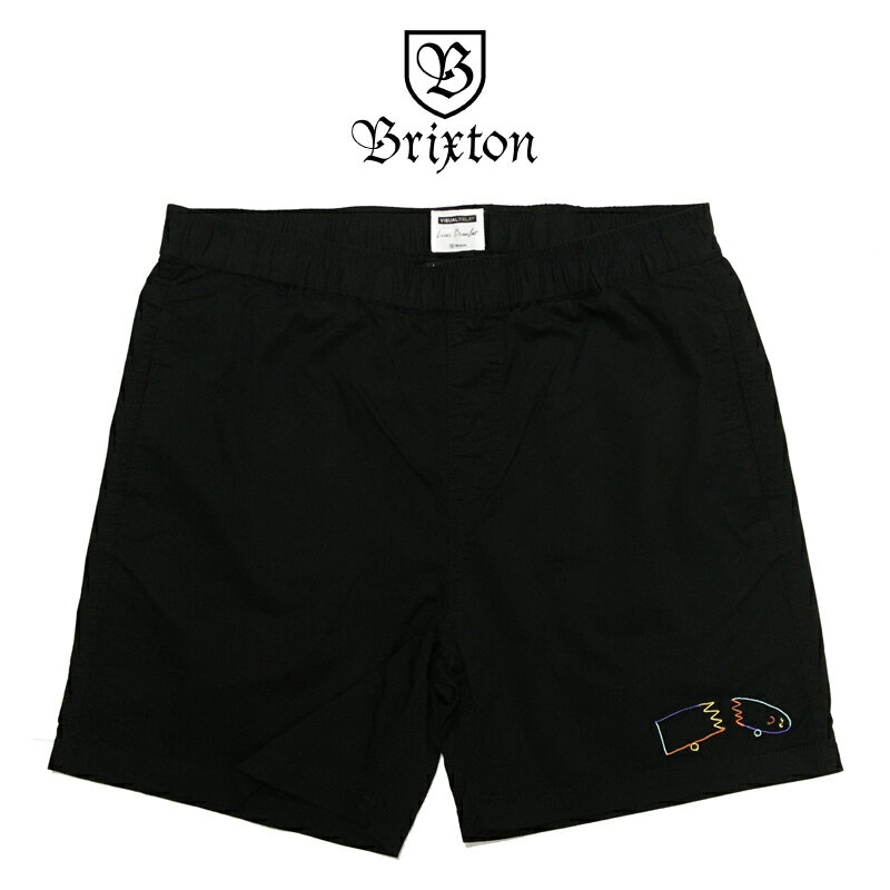 【20%OFF】BRIXTON ブリクストン STEADY ELASTIC WB SHORT PANTS メンズ パンツ ショートパンツ 短パン ハーフパンツ ルーカス・ビューフォート コラボ BLACK Mサイズ