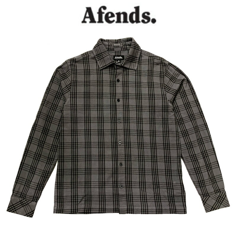 Afends. アフェンズ Dead Wrong メンズ 長袖 シャツ ネルシャツ チェック GUNMETAL Mサイズ