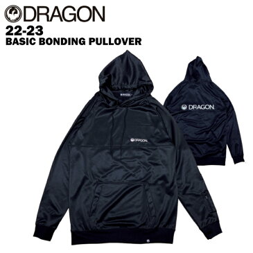 DRAGON ドラゴン BASIC BONDING PULLOVER 22-23 スキー スノーボード ウエア パーカー プルオーバー 撥水 BLACK S L XL