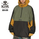 SCAPE エスケープ ANORAK - OLIVE / BLACK 22-23 メンズ レディース ユニセックス スキー スノーボード ウエア ジャケット