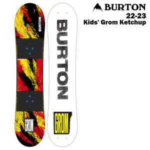 BURTON バートン Kids' Grom Ketchup 22-23 キッズ ジュニア スノーボード 板 フラット ロッカー ツイン オールマウンテン カービング パウダー