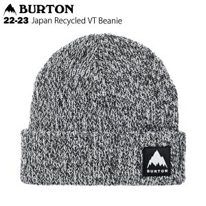 BURTON バートン Japan Recycled VT Beanie - True Black / Stout White Marl 22-23 スノーボード スキー ビーニー ニット帽 帽子