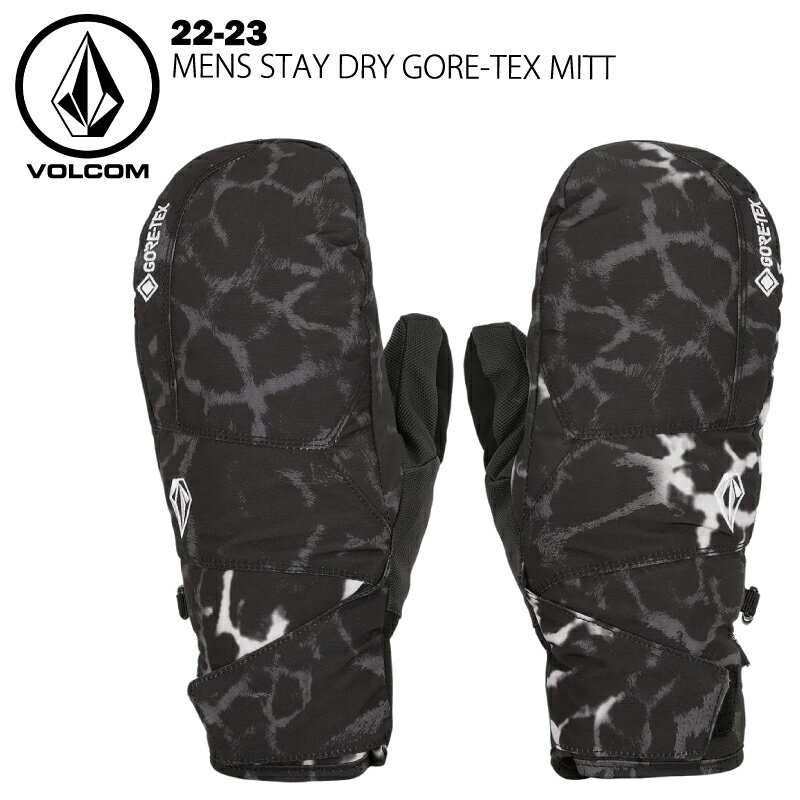 VOLCOM ボルコム MENS STAY DRY GORE-TEX MITT - BLACK GIRAFFE 22-23 スキー スノーボード グローブ ミトン 手袋 ゴアテックス