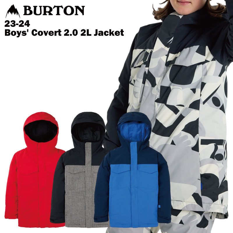 【22％OFF】BURTON バートン Boys' Covert 2.0 2L Jacket 23-24 キッズ ジュニア ボーイズ スノーボード スキー ウェア ジャケット