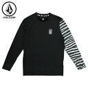 VOLCOM ボルコム RAMP STONE LONG SLEEVE - BLACK メンズ ラッシュガード 長袖 水着 海 プール 柄 ロゴ A9312404...