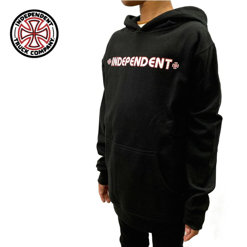 ーINDEPENDENT インデペンデント BAR CROSS HOOD YOUTH ユース 子供 スケート スケボー パーカー プルオー...