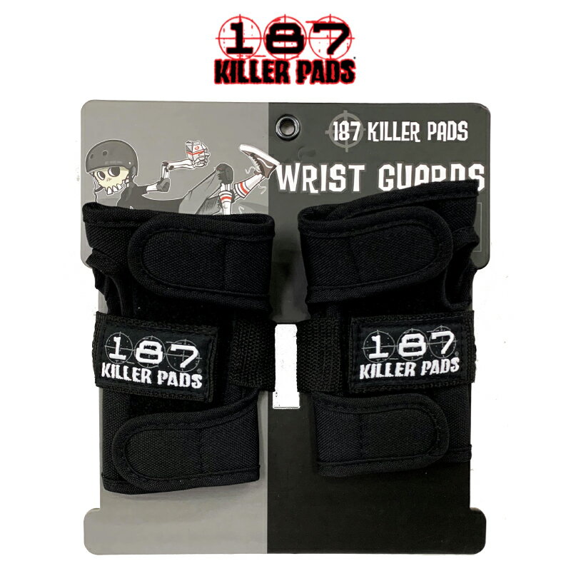 187KILLERPADS ワンエイトセブンキラーパッド WRIST GUARD リストガード メンズ レディース キッズ 子供 スケートボード スケボープロテクター 手首 グレー 黒 JR/XS/S/M/L/XL