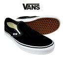 VANS バンズ CLASSIC SLIP ON - BLACK/WHITE メンズ レディース スニーカー シューズ 靴 スケシュー スリッポン