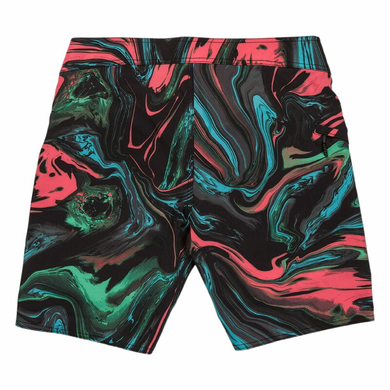 【30％OFF】VOLCOM ボルコム PSYCHE MARBLE MOD19-TECH TRUNKS - BLACK メンズ サーフパンツ ボードショーツ 水着 海 プール 柄 A0822305