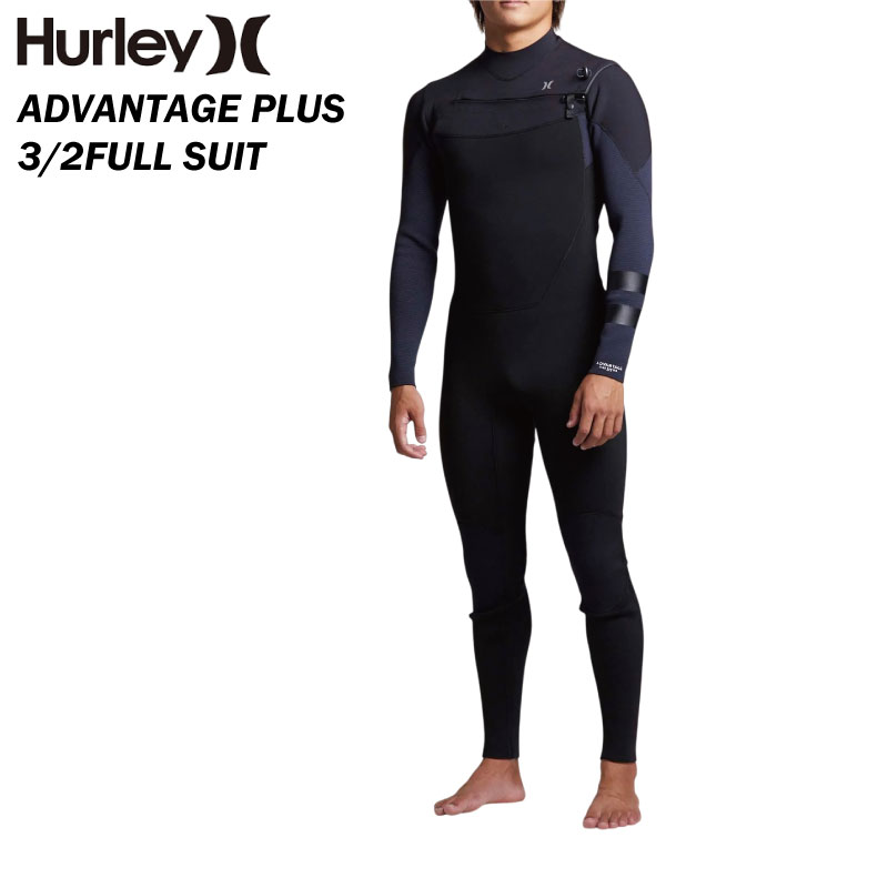 ●ブランド：HURLEY ハーレー ●商品名：MENS ADVANTAGE PLUS 3/2MM FULLSUIT 機能的なパネル構造により、動きやすさと保温性を高次元で両立。 運動性を重視したパターンデザインを採用し、ライディング時のパフォーマンスを最大限に引き出します。 素材には、軽量でありながら高い保温性と伸縮性、そしてソフトな肌触りを兼ね備えた「Exoflex V3」を使用。 優れたフィット感と快適な着用感を提供します。 袖および肩周りには2mm厚を配置することで、スムーズなパドリングと高い運動性を確保。 胸部・背中を含むボディ部分には3mm厚を採用し、体幹部の冷えを抑制。 長時間のサーフィンにおいても、パフォーマンスの低下を防ぎます。 ・シンプルで操作性に優れたC-Zipネックエントリーを採用し、スムーズな着脱を実現。 ・ドローコードにより防水フラップのフィット感を調整可能です。 ・断面接着＋ブラインドステッチ仕上げを施し、高い伸縮性と防水性を確保。 ・軽量で耐久性に優れたニーパッドを装備。 ・ネックフラップ内側にキーポケットを配置。 ■詳細情報 ・原産国：タイ ■素材 クロロプレン80％ ナイロン20％ 当店は正規販売店です。 ----------ご注意---------- ご注文後の返品・キャンセル・交換は一切受け付けておりませんので、予めご了承下さい。 モニターによって色の見え方が実物と異なる場合がございます。 他店舗でも販売しておりますので、タイミング悪く売り違える場合がございますのでご了承下さい。 在庫には展示販売品も含まれている場合があります。気になる方はお問い合わせ下さい。 送料無料で送付先が北海道・離島の場合は500円、沖縄の場合は1,000円の別途送料を加算させて頂きますのでご了承下さいますようお願い申し上げます。（税別） 注文時は送料無料となりますが訂正し改めてメールでご案内となりますのでご注意下さい。 メーカー希望小売価格はメーカーカタログに基づいて掲載しています