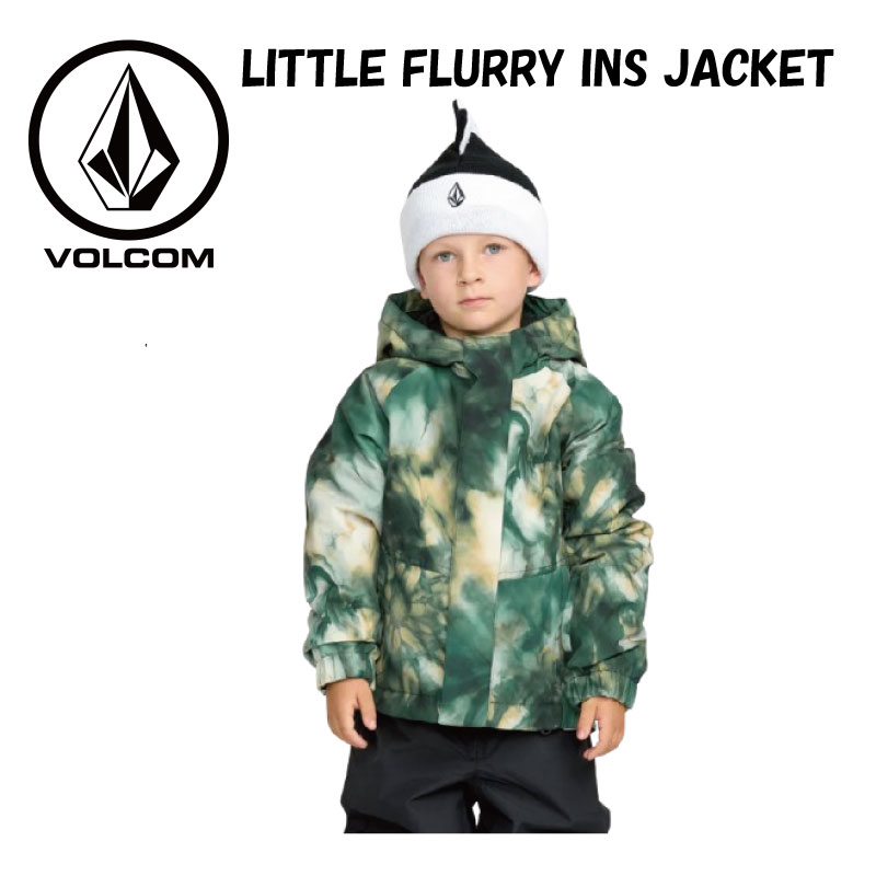 ●ブランド：VOLCOM ボルコム ●商品名：キッズ LITTLE FLURRY INS JACKET 雪山で活躍するキッズのための インサレーションジャケット。 V-Science Recycled Blend Plain Weave素材に PFASフリーDWR加工を施し、 優れた防水性と防風性を実現。 120gのリサイクルインサレーションが 快適な暖かさを提供し、 タフタライニングが肌触りの良さを追求。 主要な縫い目にシームテープ加工を施し、 雪の侵入を抑制する。 ゆったりとしたRelaxed FitとMid Lengthで、 動きやすさとストレスフリーな着用感を両立。 Grow-Tech機能により、 お子様の成長に合わせて長く着用が可能。 ヘルメット対応フードやユースセーフの内部フードゲイター、 スーパースウェードチンガードなど、 安全性と快適性を高める細部の配慮も充実。 チケットリングや左袖パスポケットなど、 便利な機能も備え、 あらゆるスノーコンディションに対応するパフォーマンスを発揮する。 素材:表地 ポリエステル100% 裏地 ポリエステル100% 中綿 ポリエステル100%(付属品を除く) ・V-Science 2-Layer, V-Science Recycled Blend Plain Weave w/ PFAS Free DWR ・120g Recycled Insulation / Taffeta Lining ・Critically Taped Seams / Relaxed Fit / Mid Length ・Grow-Tech ・Helmet Compatible Hood / Youth Safe Internal Elastic Hood Gaiter ・Super Suede Chin Guard ・Specialty Ticket Ring / Left Sleeve Pass Pocket w/ Leash ・Self Encased Elastic Cuff System ・10,000mm / 10,000gm² 当店は正規販売店です。 【ご確認下さい】 カタログ及びサンプル画像と細部が予期なく変更になる場合がございます。 発売予定後、生産中止になる場合が稀にありますのでご了承ください。 ----------ご注意---------- ご注文後の返品・キャンセル・交換は一切受け付けておりませんので、予めご了承下さい。 モニターによって色の見え方が実物と異なる場合がございます。 他店舗でも販売しておりますので、タイミング悪く売り違える場合がございますのでご了承下さい。 在庫には展示販売品も含まれている場合があります。気になる方はお問い合わせ下さい。 送料無料で送付先が北海道・離島の場合は500円、沖縄の場合は1,000円の別途送料を加算させて頂きますのでご了承下さいますようお願い申し上げます。（税別） 注文時は送料無料となりますが訂正し改めてメールでご案内となりますのでご注意下さい。 メーカー希望小売価格はメーカーカタログに基づいて掲載しています