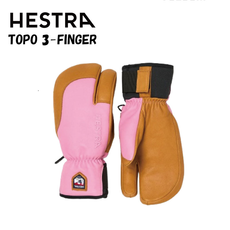 HESTRA ヘストラ Topo3Finger 25-26スノーボード スキー グローブ 手袋 レザー 革