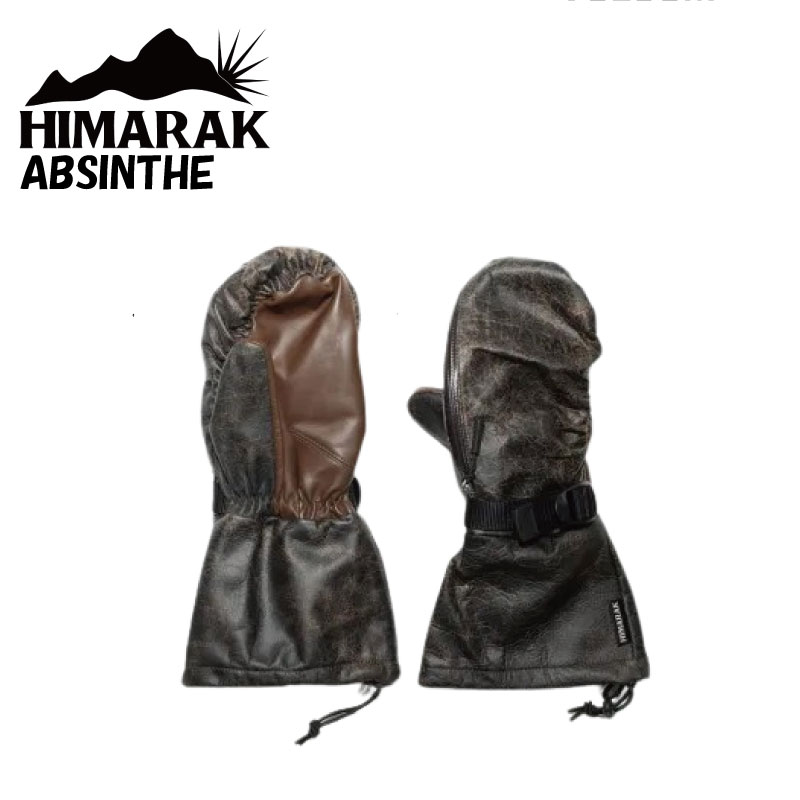 ●ブランド：HIMARAK　ヒマラク ●商品名：ABSINTHE 指だし可能なジップが特徴. 厳冬期にグローブを外さず 小作業を行うことが可能 material : cow color : 4 type size : S , M , L , LL liner : JAGER waterproof : OILCOAT temp : 0℃～ -12℃ 当店は正規販売店です。 【ご確認下さい】 カタログ及びサンプル画像と細部が予期なく変更になる場合がございます。 発売予定後、生産中止になる場合が稀にありますのでご了承ください。 ----------ご注意---------- ご注文後の返品・キャンセル・交換は一切受け付けておりませんので、予めご了承下さい。 モニターによって色の見え方が実物と異なる場合がございます。 他店舗でも販売しておりますので、タイミング悪く売り違える場合がございますのでご了承下さい。 在庫には展示販売品も含まれている場合があります。気になる方はお問い合わせ下さい。 送料無料で送付先が北海道・離島の場合は500円、沖縄の場合は1,000円の別途送料を加算させて頂きますのでご了承下さいますようお願い申し上げます。（税別） 注文時は送料無料となりますが訂正し改めてメールでご案内となりますのでご注意下さい。 メーカー希望小売価格はメーカーカタログに基づいて掲載しています