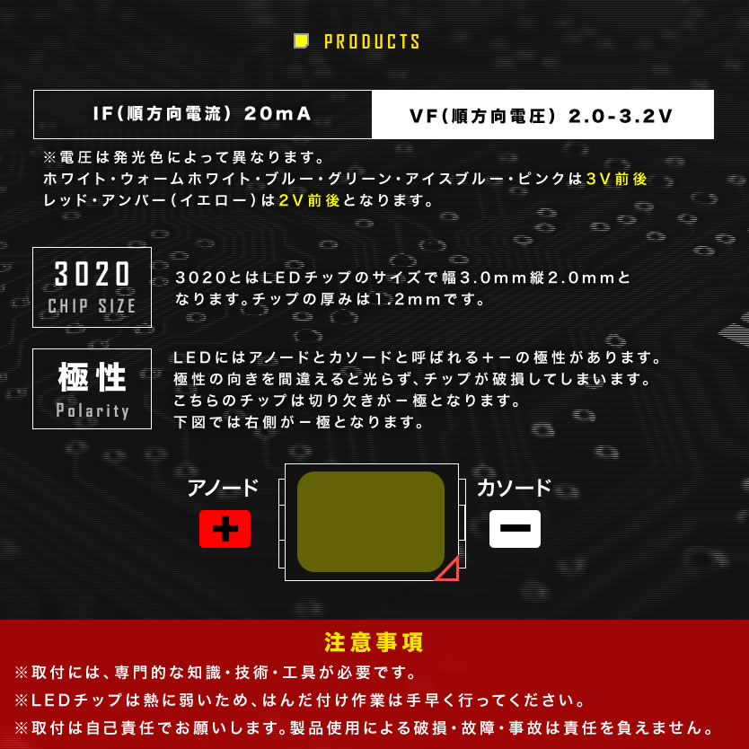 �Ȥ߹�碌��ͳ LED���å� SMD 3020 100�� �Ǥ��ؤ� �Ǥ����� DIY ���� ��������ѥͥ� �᡼�����ѥͥ� �����å�