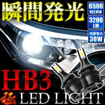 KDH・TRH200系 ハイエース4型 極 HB3 LED ハイビーム 12V 30W 3200LM 6500K