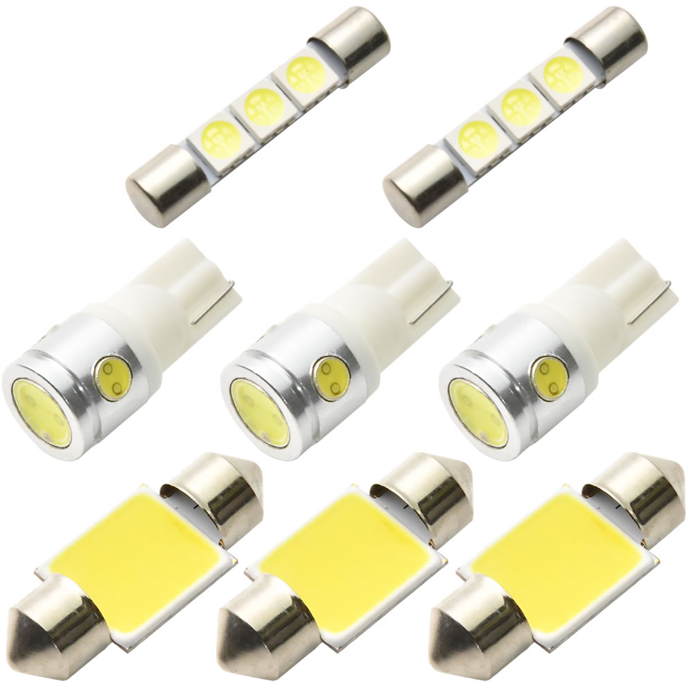 BRF BRM BR9 レガシィアウトバック(レガシー) H21.5-H26.10 マジ明るいCOB LEDルームランプ 電球 8点