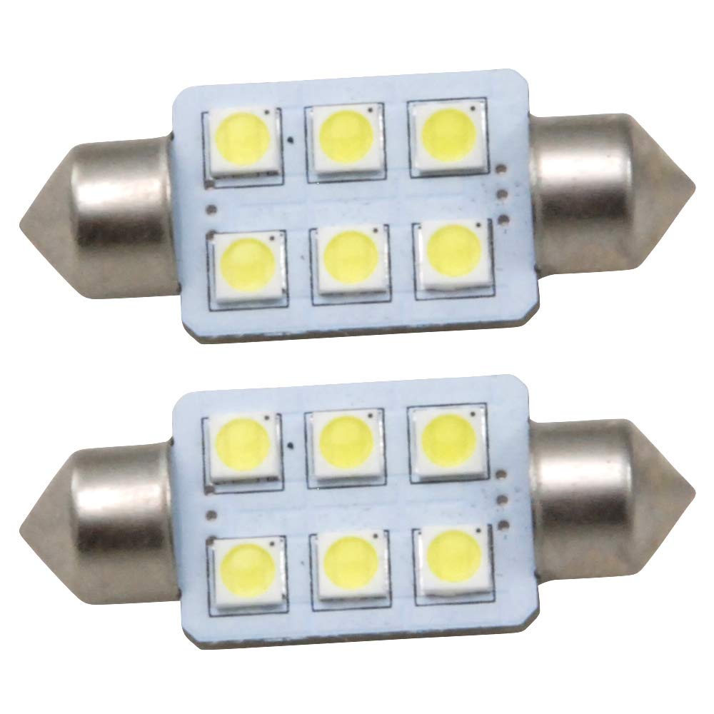 ボルボ XC60 DB LED ナンバー灯 ライセンス灯 SMD 6連 2個 キャンセラー内蔵 ホワイト