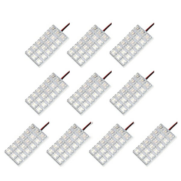 10個セット●● 12V FLUX18連 3×6 LED 基板 端子形状BA15s (G18/S25シングル) ルームランプ ホワイト