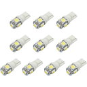 10個セット●● 12V SMD5連 T10 LED ウェッジ球 ホワイト