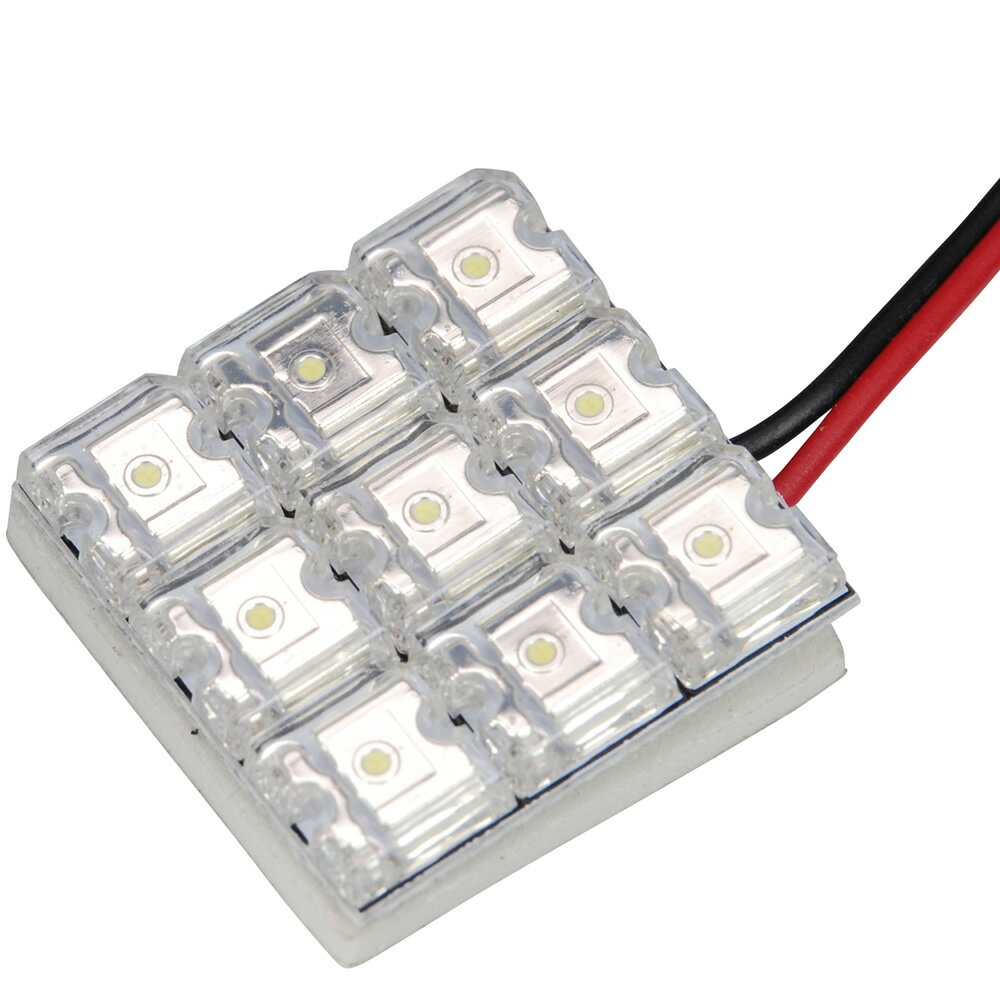 12V FLUX9連 3×3 LED 基板 ルームランプ ホワイト