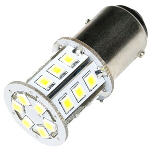 12V 24連 S25 ダブル LED 球 白 ホワイト ブレーキ テールランプ BAY15d 1157 ピン角 180度 段違い