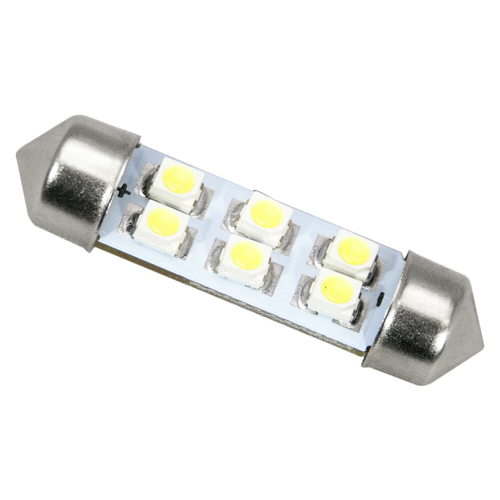 12V SMD6連 T10×36-37mm LED 電球 両口金 