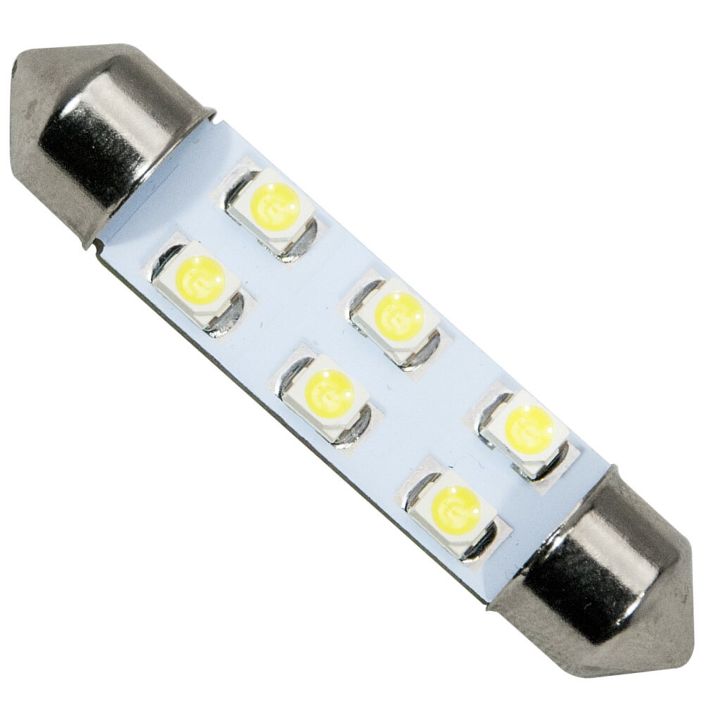 24V SMD6連 T10×42mm LED 電球 両口金 ト