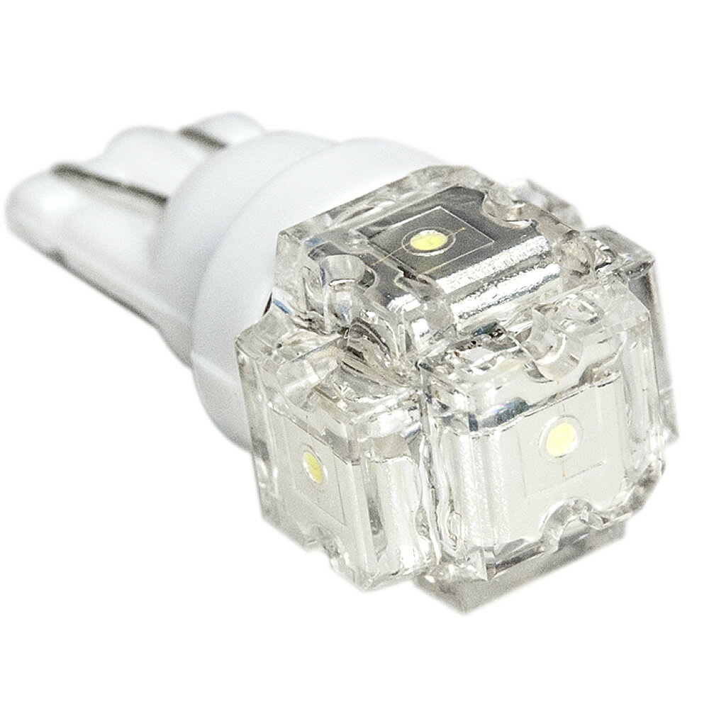 12V FLUX5連 T10 LED ウェッジ球 ホワイ