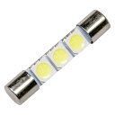 12V SMD3連 T6.3×31mm LED バニティ 電球 単品 サンバイザー照明