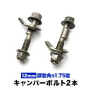 キャンバーボルト 12mm 2本セット キャンバー調整 ±1.75度 M12 VEY10 VFNY10 VFY10 VSY10 VY10 ADバン フロント