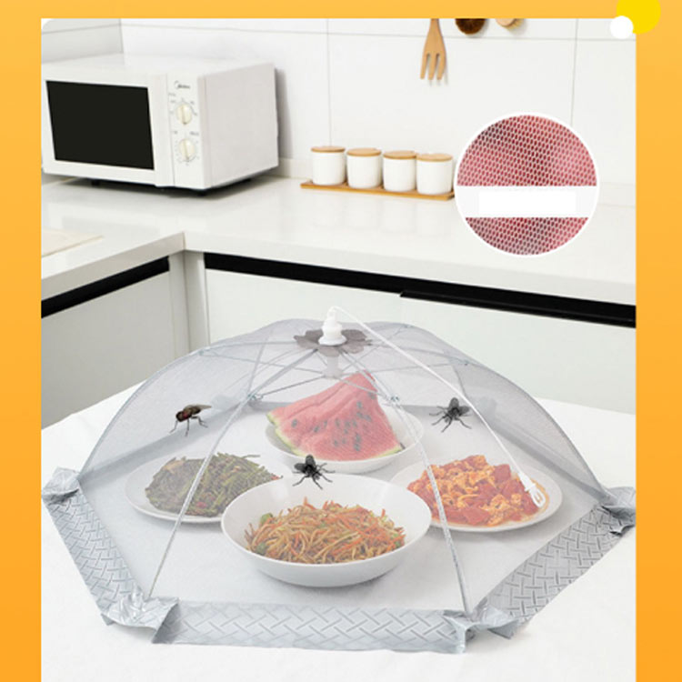 食卓蚊帳 キッチンパラソル 収納便利 フードカバー 食卓ネット 食卓カバー 食卓 蚊帳 虫対策 70cm 埃よけ 防塵カバー 洗える メッシュ 食卓傘 食卓カバー 目隠し お弁当作り ホームメイドパン お菓子作り 蝿帳 3