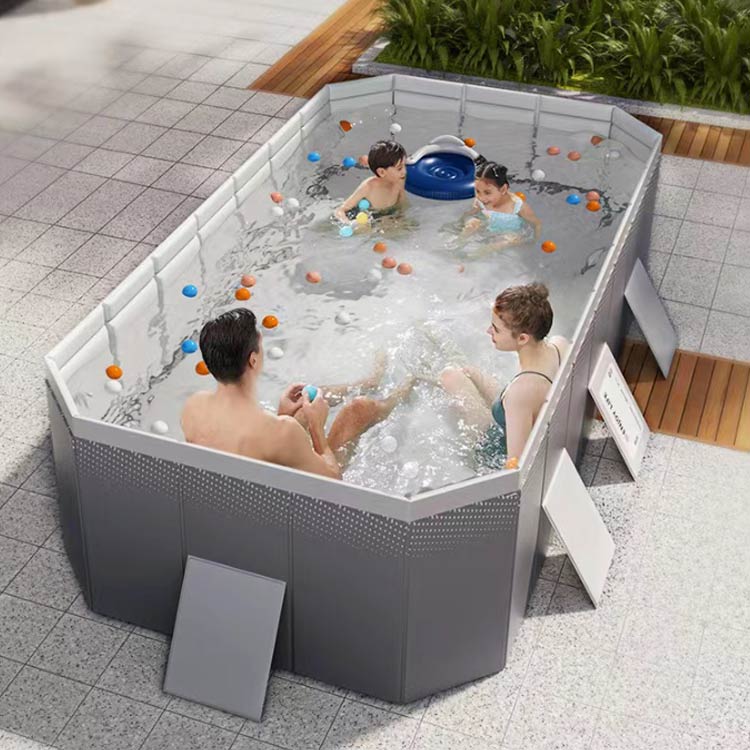 プール 中型 素早く展開 水遊び 長方形 20点セット 家庭用プール 加厚プール大型 ...