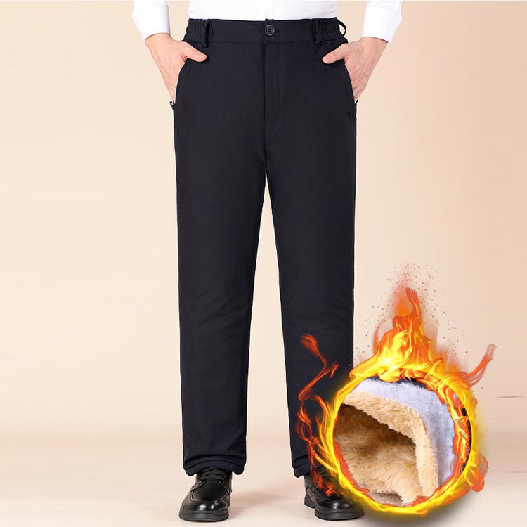 70代 秋冬 パンツ メンズ 60代 裏ボア 前ジップ スラックス 裏起毛 長ズボン 80代 きちんと見える 80代 紳士服 お年寄り高齢者 2本セット ウェストゴム 防寒パンツ ボトムス 祖父 暖かい 防寒 シニアファッション