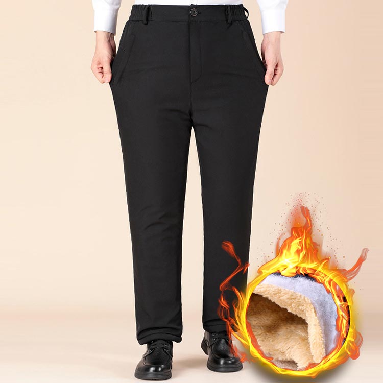 70代 秋冬 パンツ メンズ 60代 裏ボア 前ジップ スラックス 裏起毛 長ズボン 80代 きちんと見える 80代 紳士服 お年寄り高齢者 2本セット ウェストゴム 防寒パンツ ボトムス 祖父 暖かい 防寒 シニアファッション