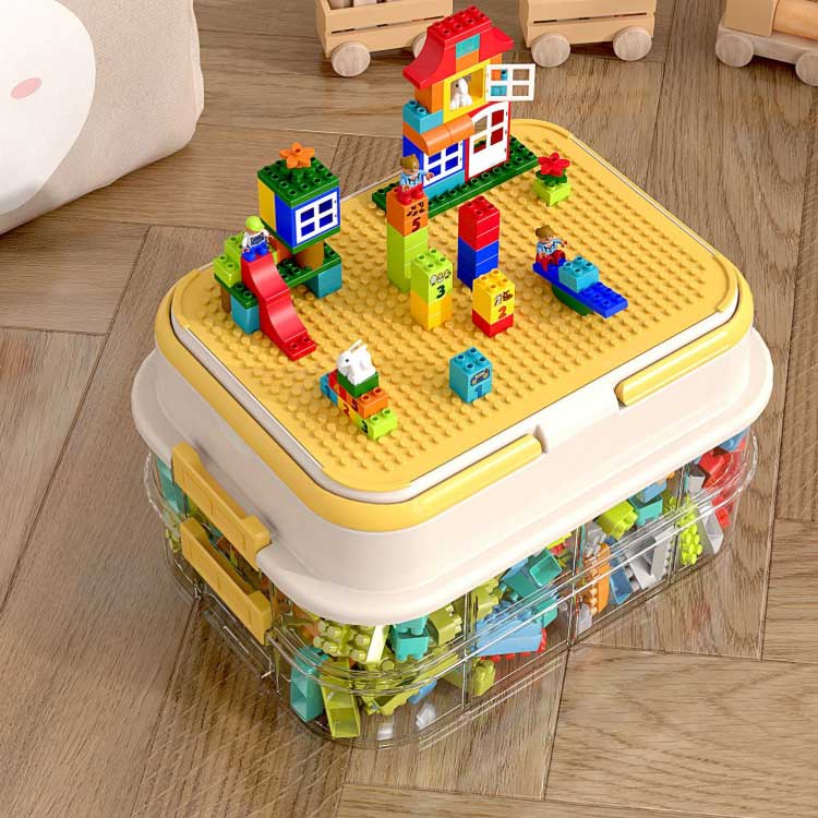 収納ケース 3段 4段 仕切り 大容量 収納ボックス ボックス ブロック お片付け 収納 コレクション おしゃれ ふた付き おもちゃ箱 子供 キッズ かわいい ギフト プレゼント 誕生日 入学祝 入学 入園 [2]