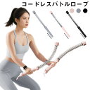 バトルロープ 2本セット コードレス エクササイズ 自宅用 筋トレグッズ メンズ レディース フィットネス器具 全身トレーニング フィットネス アウトスティック...