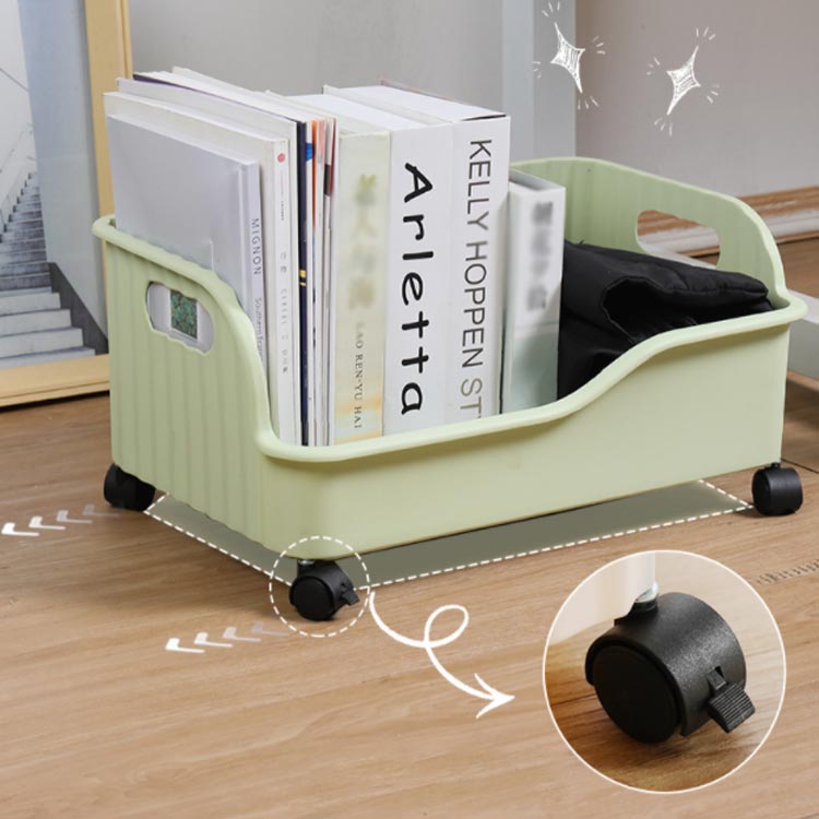 ファイルワゴン キャスター付き 書類収納 A4 収納ボックス 収納ケース 収納ラック 収納ケース 本 ブック 書類 オフィス 小物収納 文房具収納 書類整理 収納ラック デスクサイド デスク下 すきま収納 隙間収納 机上 ワゴン [3]