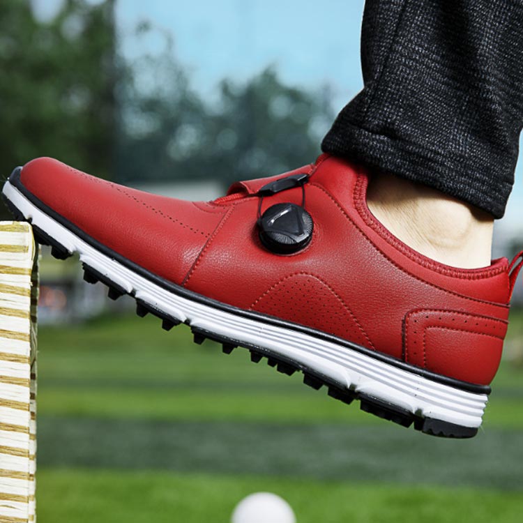 レディース ゴルフシューズ ダイアル式 ゴルフシューズ 防滑 メンズ スパイクレス スニーカー 防水 おしゃれ ゴルフ 靴 練習靴 軽量 スポーツシューズ ソフトな履き心地 柔らかい 滑り止め 疲れにくい 23-28.5cm