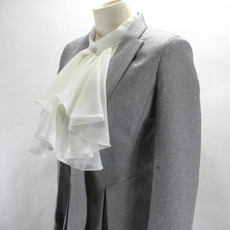 上品 かわいい 立て襟 黒 付け襟 ブラウス エレガント つけ襟 白 OL フリルが可愛い お姫様 重ね着 フレア レディース シャツ インナー レイヤード シフォン ジャケット インナー ビジネススーツ 春 夏 オフィス ふんわり